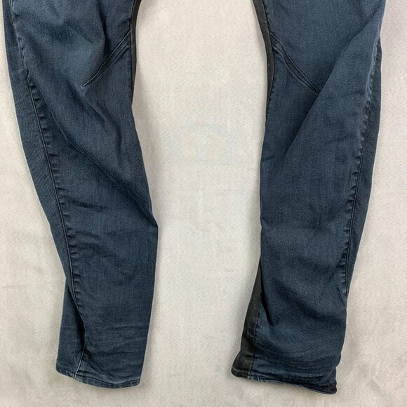 G Star Raw Mens Pants 33 Blue Black Colorblock Denim Jeans Arc 3D Slim 33x32 - Picture 3 of 15